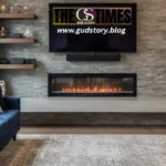 entertainment center with fireplace