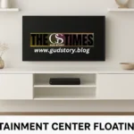 entertainment center floating shelf