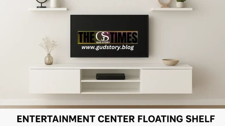 entertainment center floating shelf